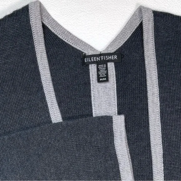 Eileen Fisher merino wool cardigan long duster versatile sustainable womens sz M - Picture 3 of 12